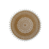 Linen Round Boho Layer| Style 3 | Jute Layer L050 | Khaki